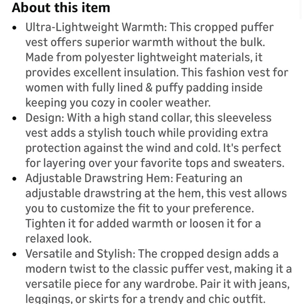 Red Puffer Vest - Picture 5 of 6